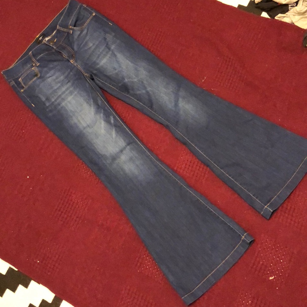 Celebrity Pink Dark Wash Flare High Waisted